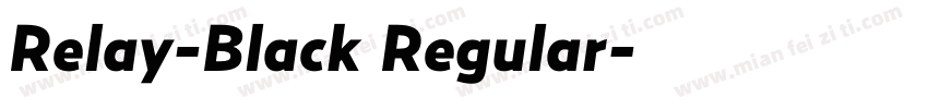 Relay-Black Regular字体转换